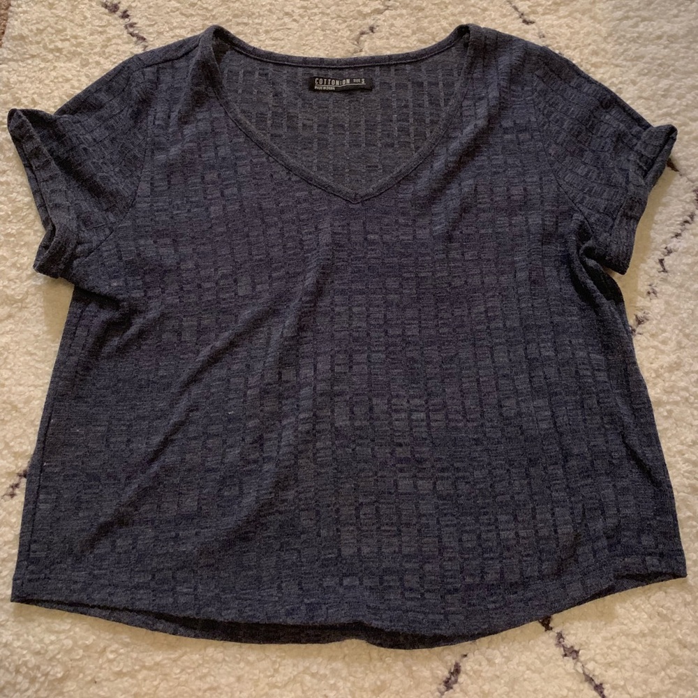 Blue V-Neck Shirt